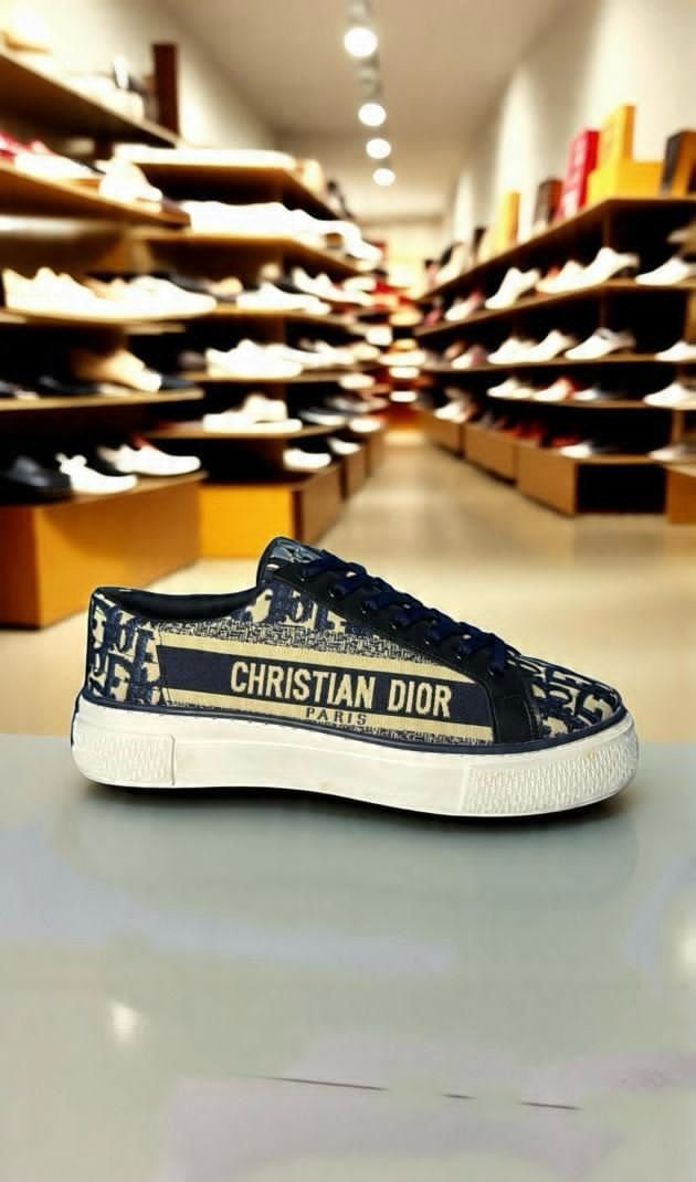 Dior Canvas Low Sneakers (Black)