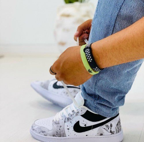 Branded Retro 1 Low Monochrome Splatter White Black