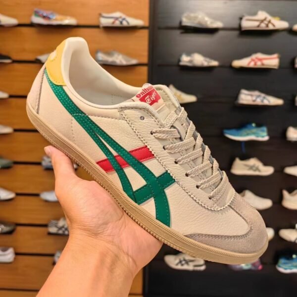 Branded Tiger Sneakers Tokuten  Beige Green Red