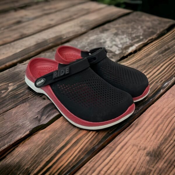 CROCS  LITERIDE 360 CLOGS ( BLACK & RED )