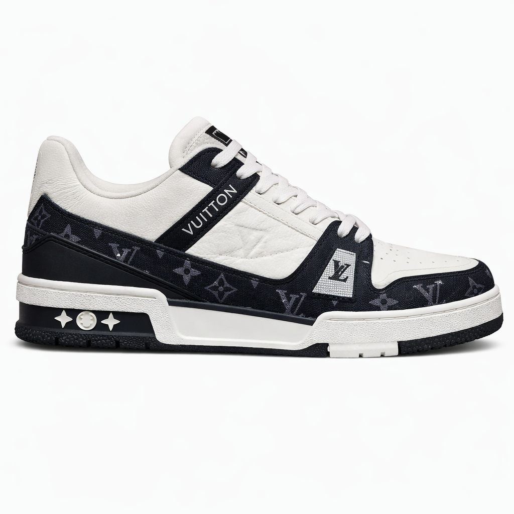 Louis Vuittton LV Trainer Monogram White Black Denim TOP BATCH UA