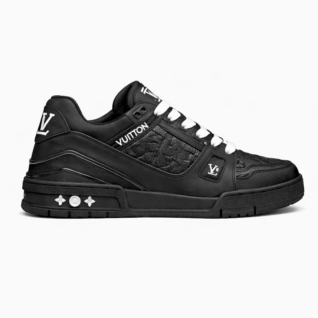 Louis Vuiton Trainer Black Embossed Monogram TOP BATCH UA
