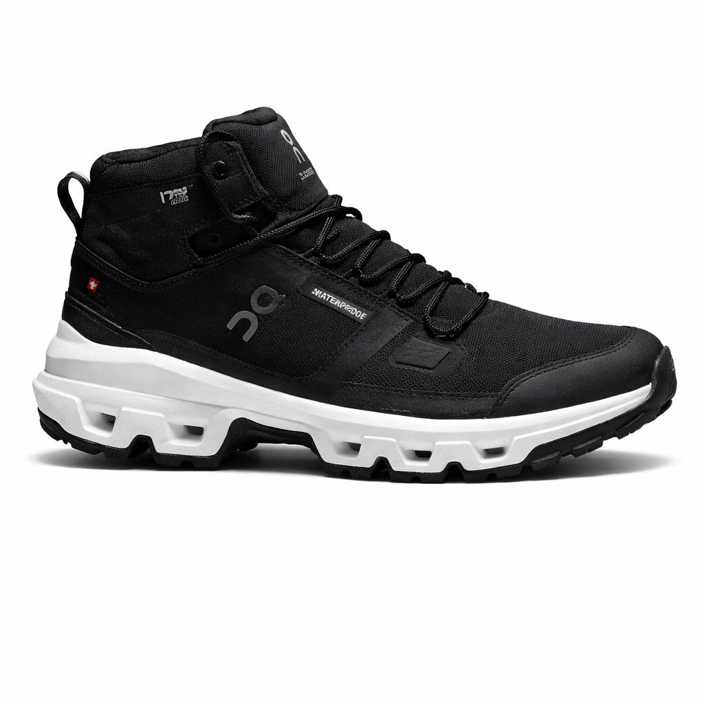 On Running Cloudrock Mid Waterproof Black White TOP BATCH UA