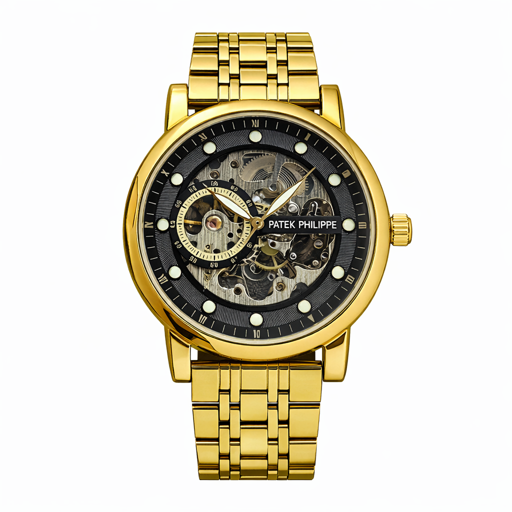 Patek Philippe Gold Two-Tone Skeleton Dial Automatic Watch